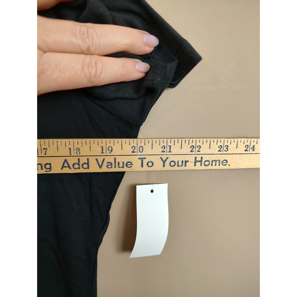 Talbots Womens Black Pima Cotton Short Tee Shirt Size L NWT - Picture 6 of 9